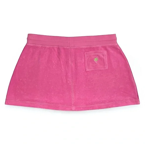 Lilly Pulitzer Vintage White Label Terrycloth Mini Skirt Size Lg Pink - Picture 5 of 7